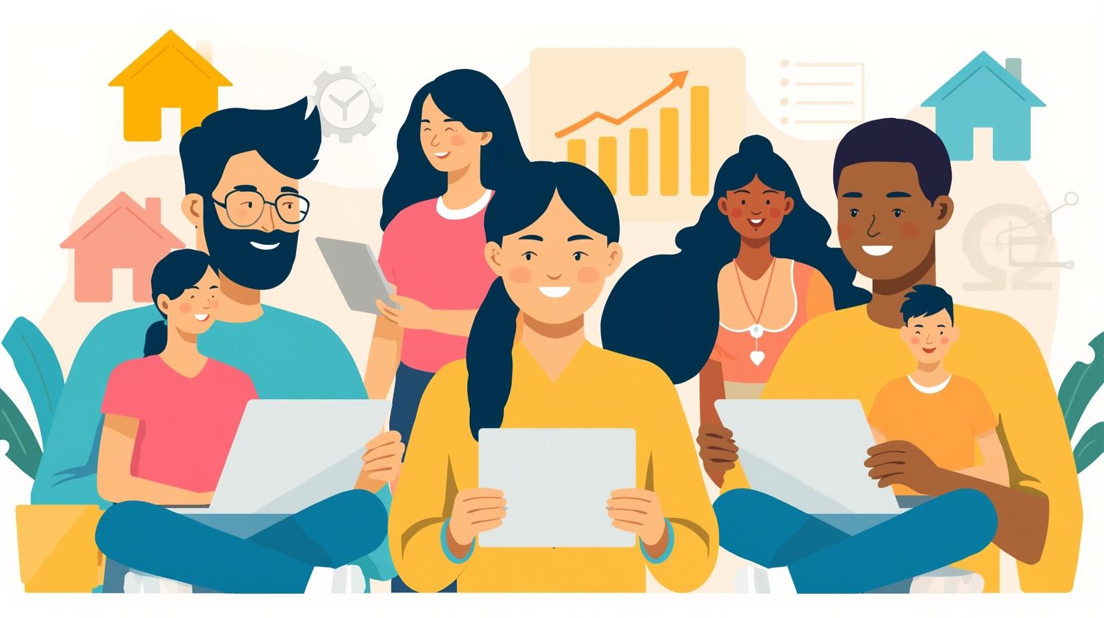Line chart showing the increase in the number of first home buyers accessing ASB's new loan options over the months